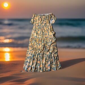 1.STATE XL Tropic Ruffle Flounce Cascading Strapless Sleeveless NWT